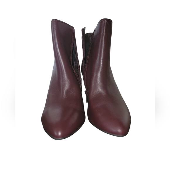 Alfani Harpper l Malbec Leather Dark Mauve 2.5" Heel Women Boots Size 7.5 M - Picture 4 of 12